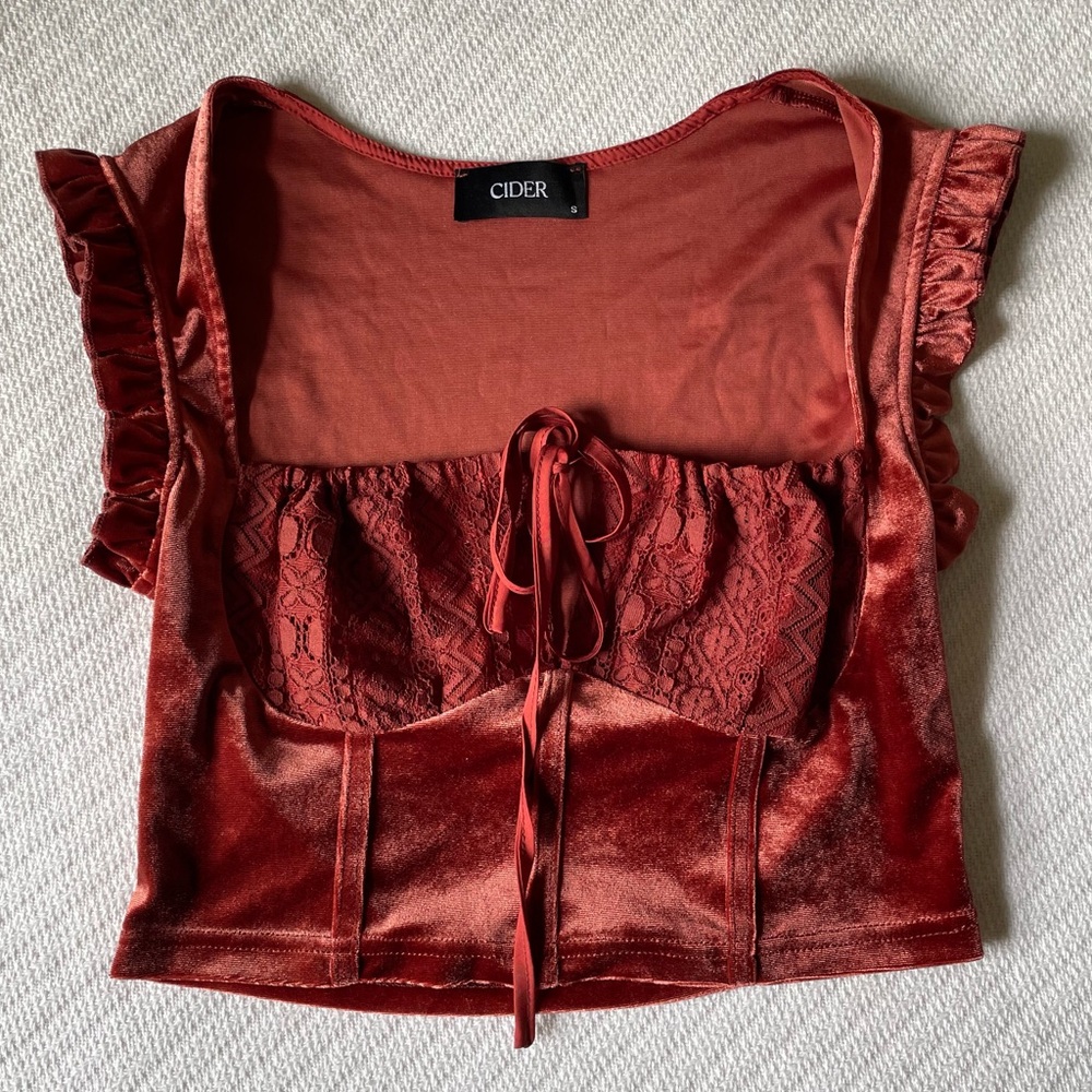 Cropped corset top
